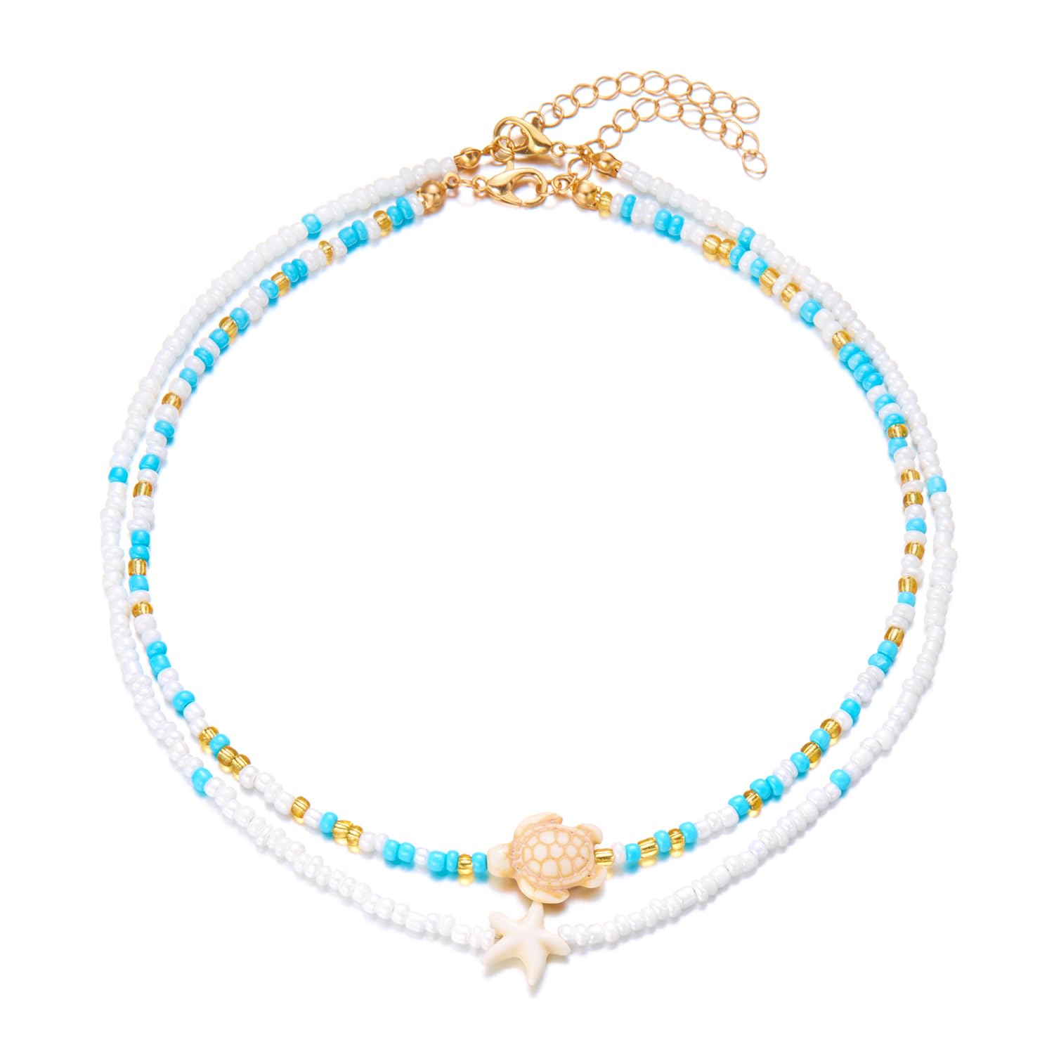 Collier à breloques en perles BELLA-Bee : l'élégance de la chaîne empilable - 7