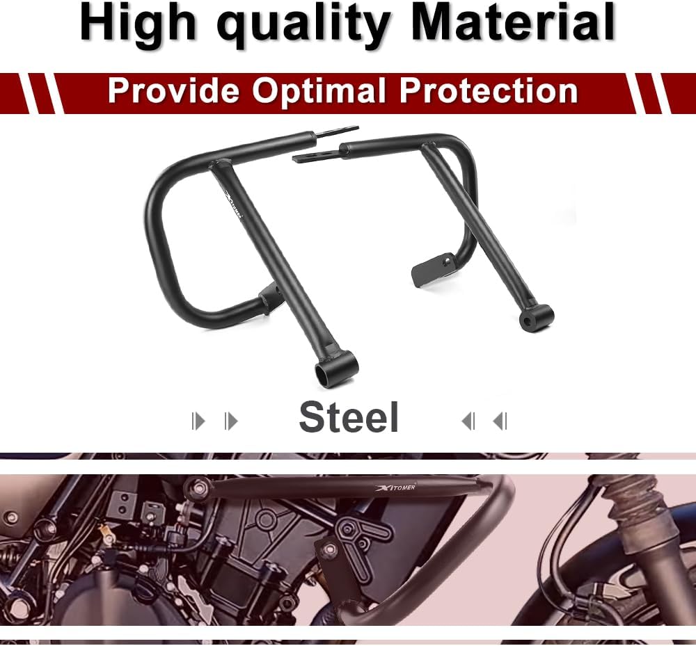 Xitomer Highway Crash Bars Engine Guard Compatible with Eliminator 500 450 2024 2025 Eliminator 500 450 Motorcycle Frame Protection Bars