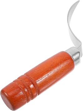 Coconut Opener Knife Tool Wooden Handle, Stainless Steel Kitchen