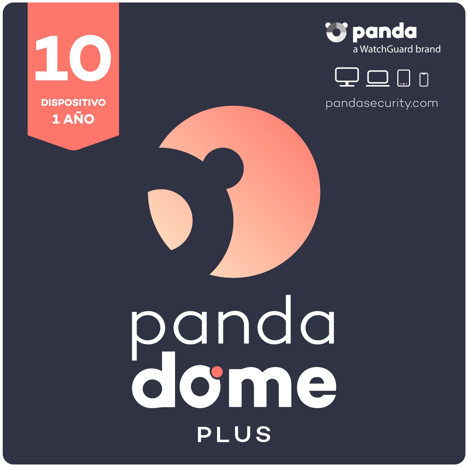 Panda Security Dome Plus 2026, Cloud-Sicherheitssuite, 10-Geräte-Lizenz, Antivirus mit Gaming-Modus, VPN, Elternkontrolle, Dark-Web-Scan