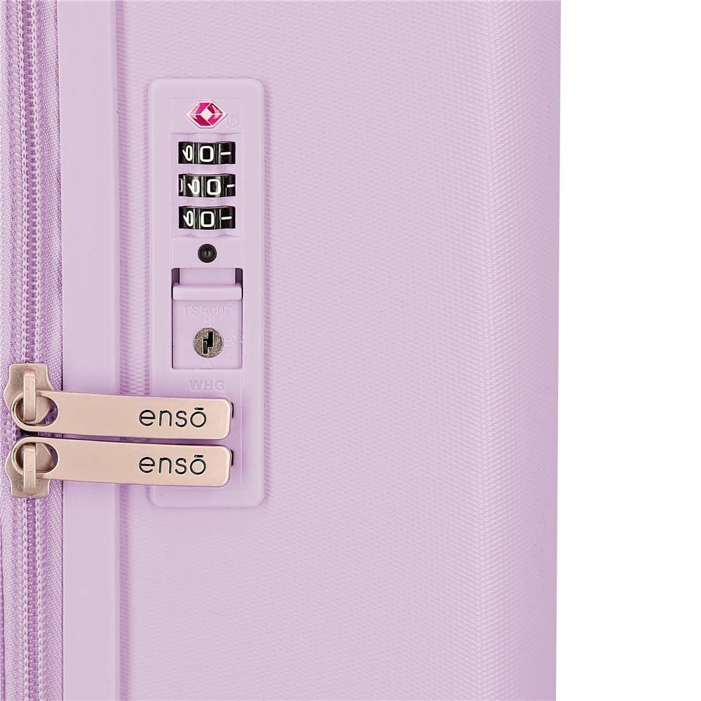 Enso Beautiful day Juego de maletas Rígida, Morado, 4 Ruedas dobles | Equipaje de Mano