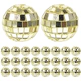 🪩🎄【Décor d'arbre de Noël】 le décor de la mini boule disco adopte un design classique avec des carreaux de miroir enroulés autour de la boule, donnant un reflet lumineux et éblouissant comme une vraie boule disco, ce qui peut facilement créer une atmosphère vivante et joyeuse de piste de danse à la conception de votre maison , et ce sera un excellent ajout à vos décorations de fête.