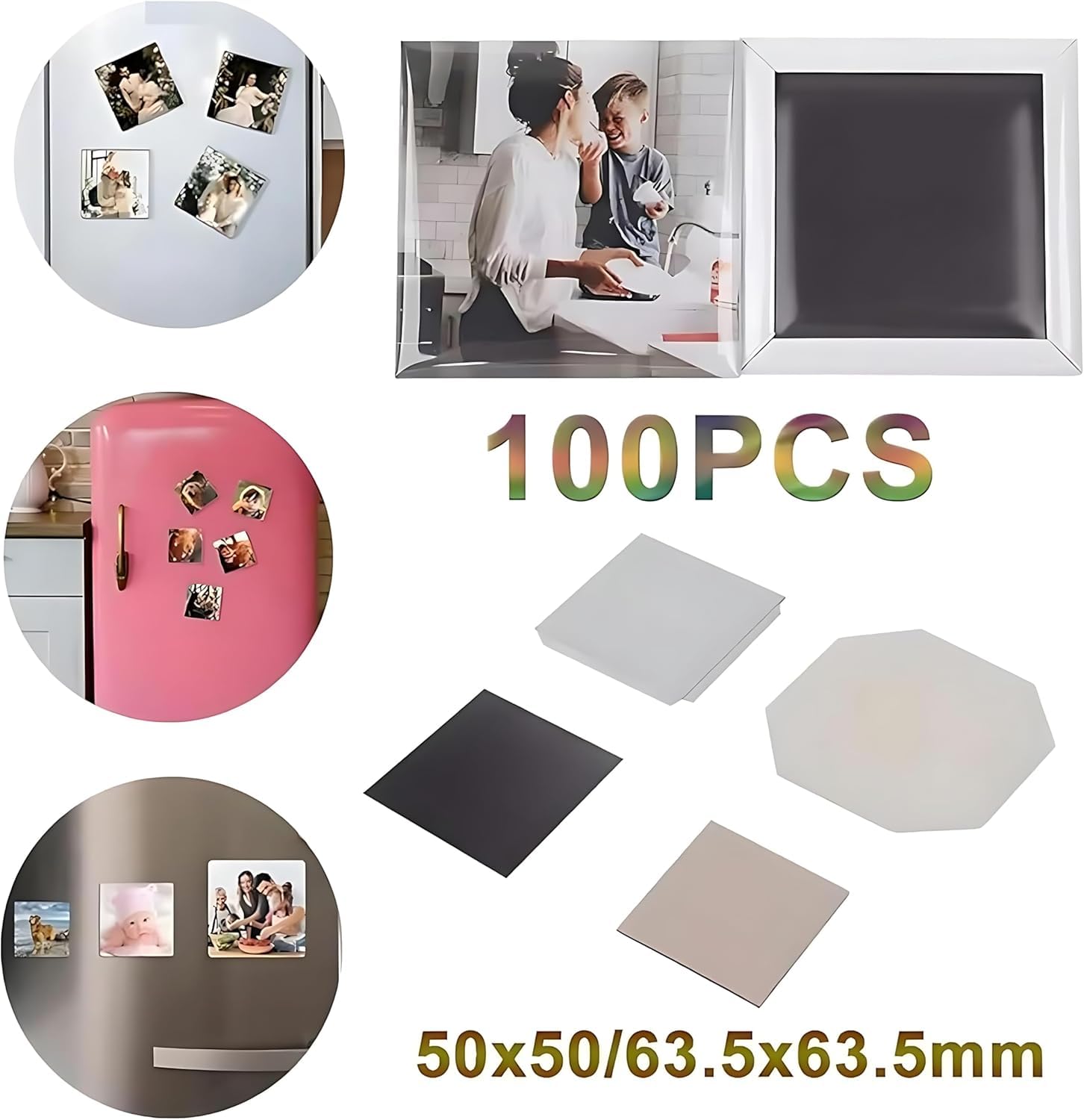 DIY Abzeichenmaschine & Magnet-Set, 2x2 Zoll Foto-Magnetpresse mit Papierschneider und 100 Teilen. Komplettes Bastelset für personalisierte Geschenke, Souvenirs und Heimwerkerprojekte