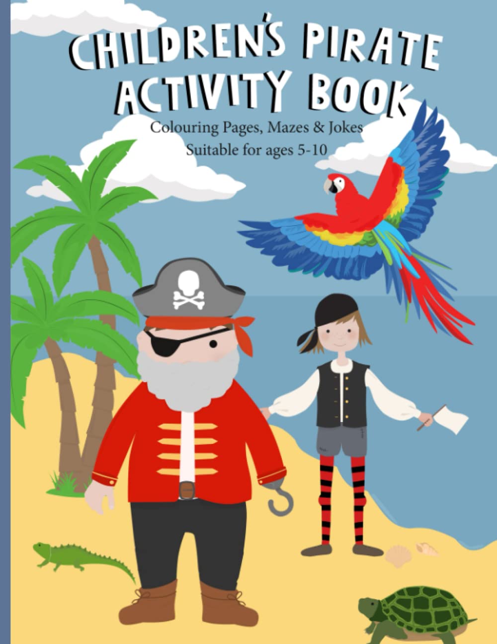 Children's Pirate Activity Book: Mazes, coloring and word search puzzles for kids aged 5-10