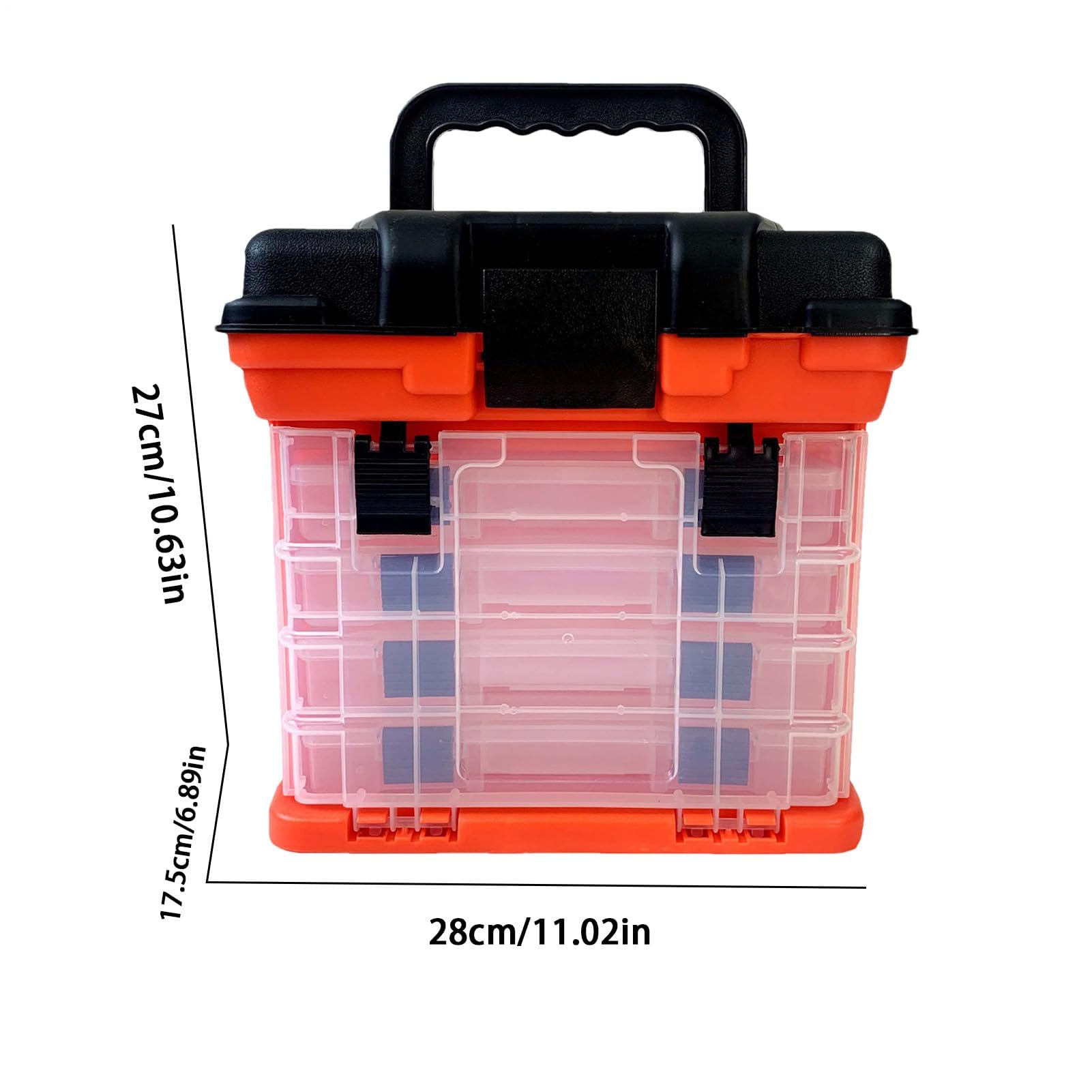 Angelköder-Aufbewahrungsbox mit gepolsterten Sitzen und Gurten, Aufbewahrungsbox für Angelköder, mit verstellbarer Trennwand und gepolsterten Schaumstoffschalen, langlebige Tragelösung für Angler