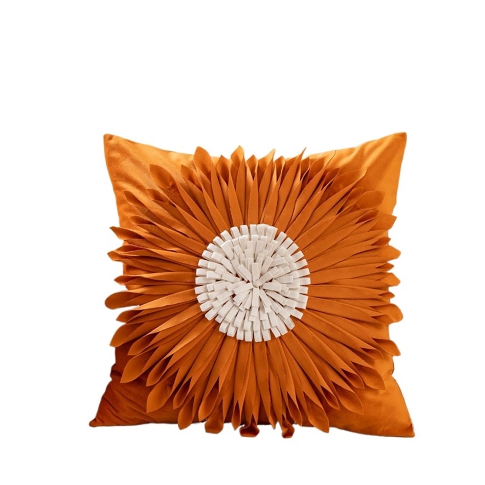 LCKKJHG Daisy Design Cushion Cover 45x45cm Room Decor Sunflower Throw Pillow Bedroom Living Pillowcase(Orange)