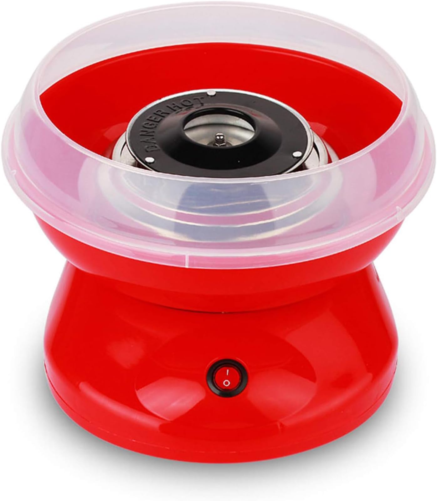 CUSMA Mini Máquina De Algodón De Azúcar, Máquina Eléctrica De Hilo De Azúcar De Algodón De 500W, Regalo Dulce para Fiestas De Niños En El Hogar,Rojo