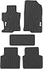 Floor Mat Compatible with 2008-2012 Honda Accord Sedan 4Door Only, Front & Rear Beige 4PC Nylon Car Floor Carpets Liner by IKON MOTORSPORTS