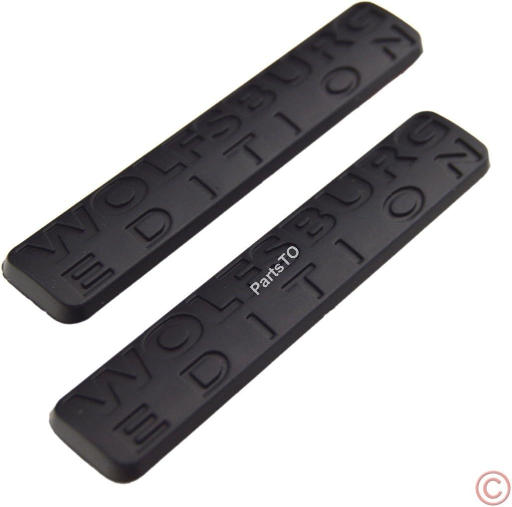 2X Wolfsburg Edition Emblem Badge Exterior Performance Trim Decal for VW Audi Skoda Fender Side Trunk Inner Front Window