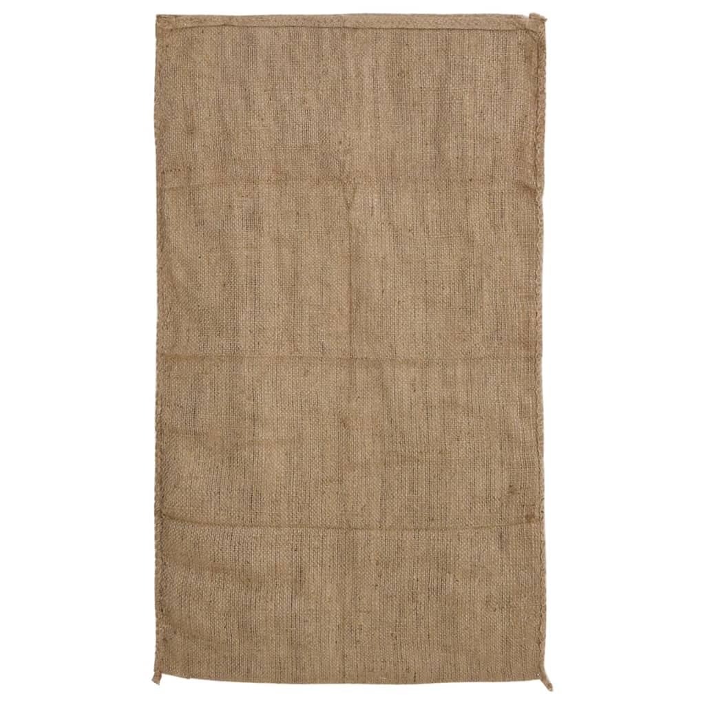 Worki jutowe 5 sztuk 60 x 105 cm worki na odpady ogrodowe do przechowywania i transportu