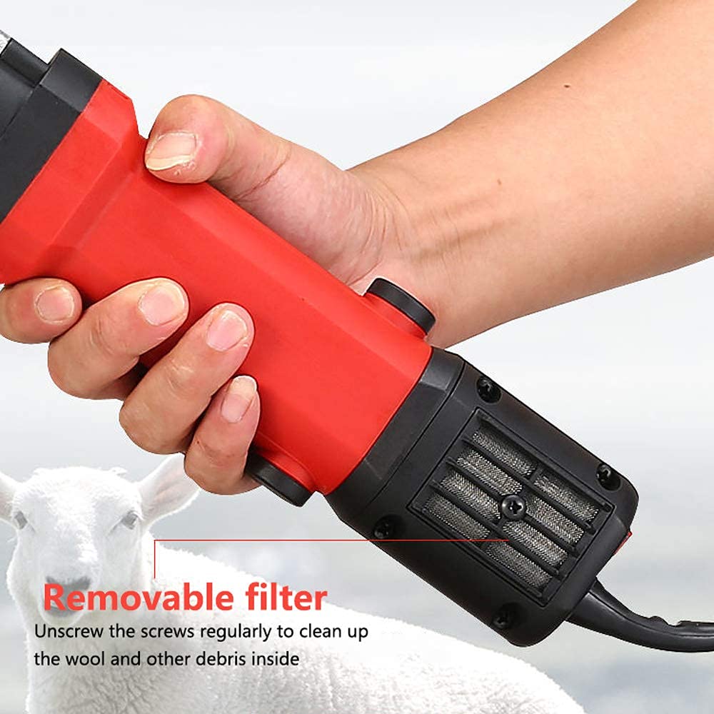 Cesoie per pecore ad alta potenza 1000 W Tosatrice elettrica 6 velocità Peli di animali resistenti per pecore Lama Cavallo Cappotto spesso e animali Pesanti per toelettatura di peli di animali, LAMA