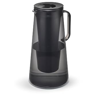 LifeStraw Home Water Filter Pitcher, 10-Cup, Obsidian, BPA Free Designed for Everyday Protection Against Bacteria, parasites, microplastics, Lead, Mercury, PFAS and a Variety of Chemicals
