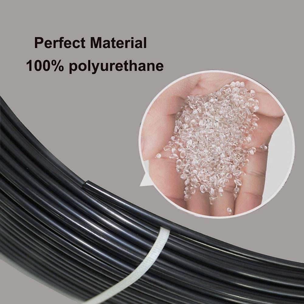 50 FT Nylon Air Hose, 1/4 Inch OD, Black, Air Brake Tubing, 15 Meters, 0.331 kg, 6.35 mm OD, 50 Feet, 3.2 MPa Working Pressure, 6.3 MPa Burst Pressure, -40C to +100C Temperature Range