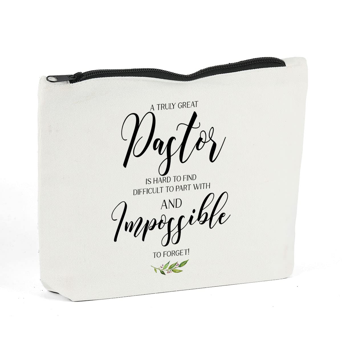 Pastor Makeup Bag, Religious Christian Gift for Pastor Preacher, Pastor Appreciation Gift for Men Women, Gifts for Birthday Thanksgiving Christmas Anniversary, A Truly Great Pastor Is Hard to Find