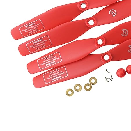 Moxic 4X Drone Propellers for SJRC S20W S30W T18 H301S T25 HS110D Drone Red