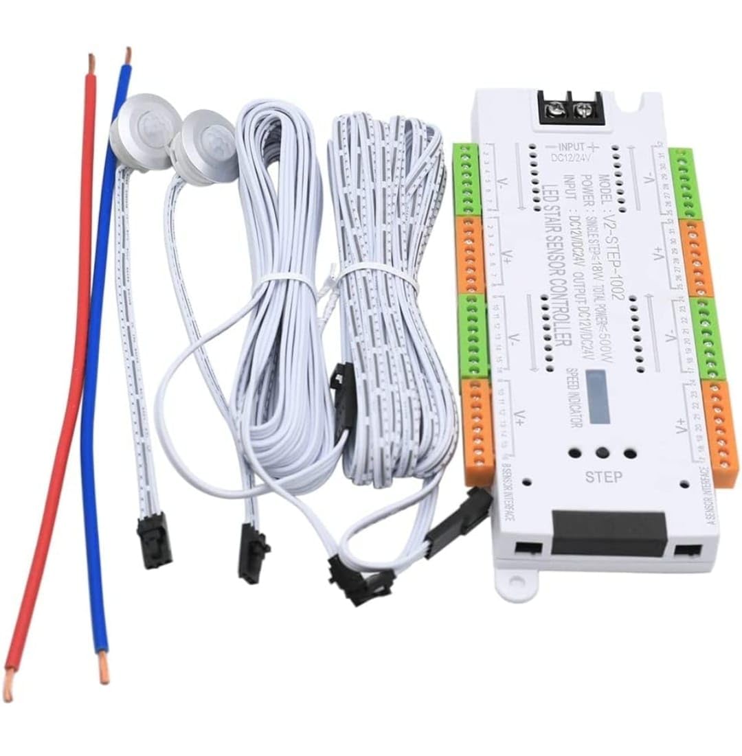 Blackt Electrotech 32-Channel Precision Stairway Automation - DC 12V-24V High-Density LED Logic Controller - Motion-Activated Multi-Zone Sequencing Module for Architectural Lighting-image-37