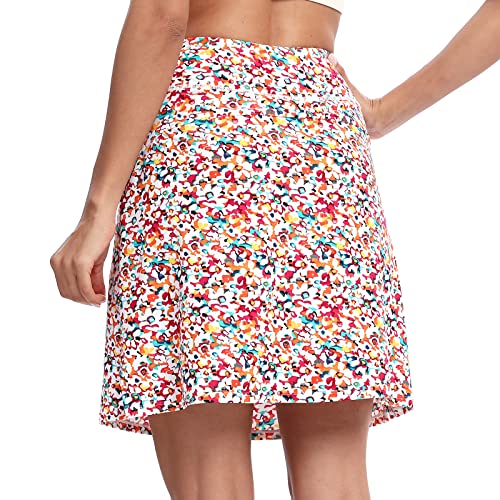 Image of M MOTEEPI Modest Knee Length Skorts Skirts for Women Tennis Athletic Golf Skort with Pockets UV Protection High Waist