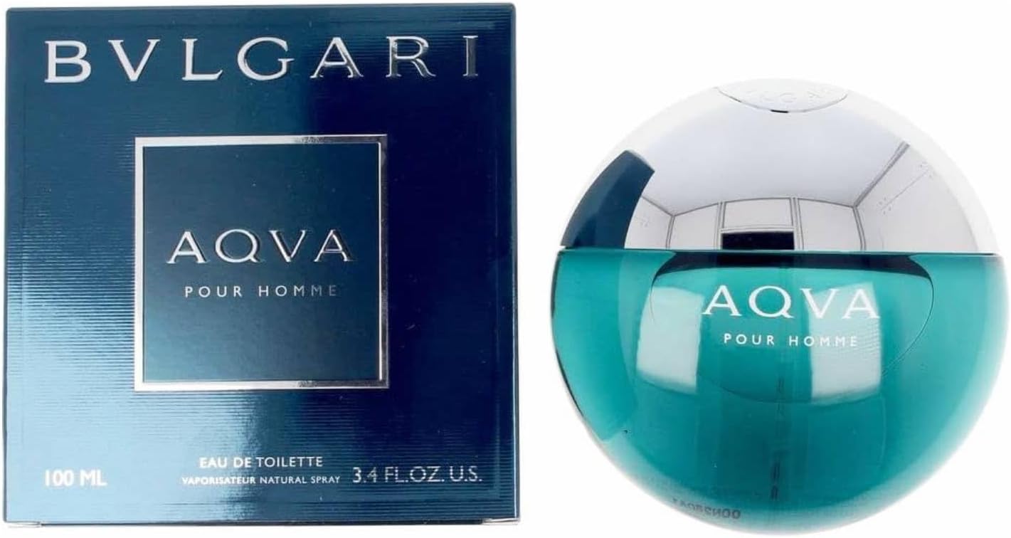 Aqva Pour Homme for Men Eau de Toilette Spray, 3.4 Ounce
