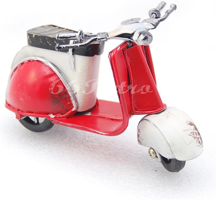 Mini Red Vespa Scooter, Metal Craft Model, 4.5" Long