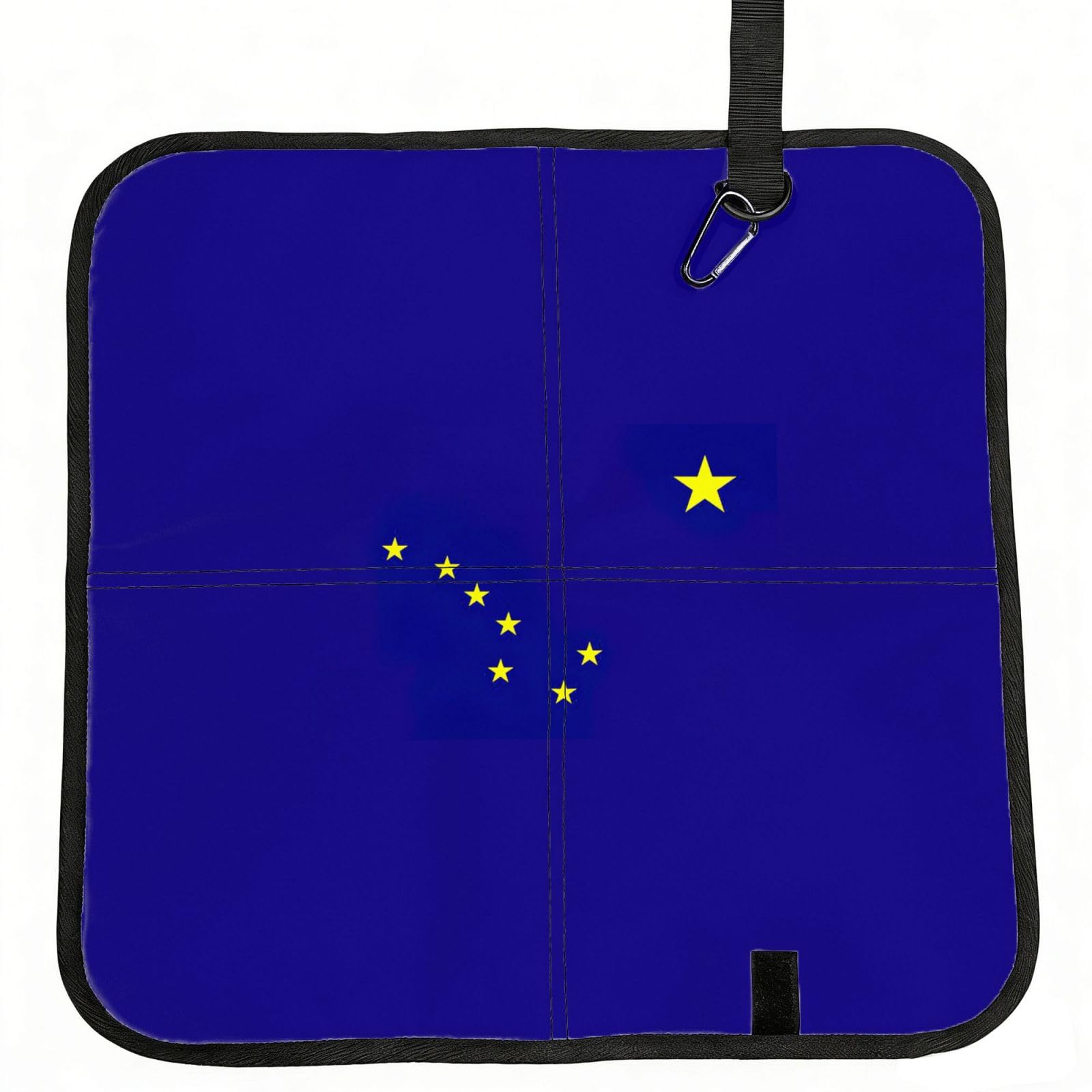 NImongt Alaska State Flag Print Portable Chair Pad Foldable Seat Cushion Outdoor Seating Office Picnic Camping