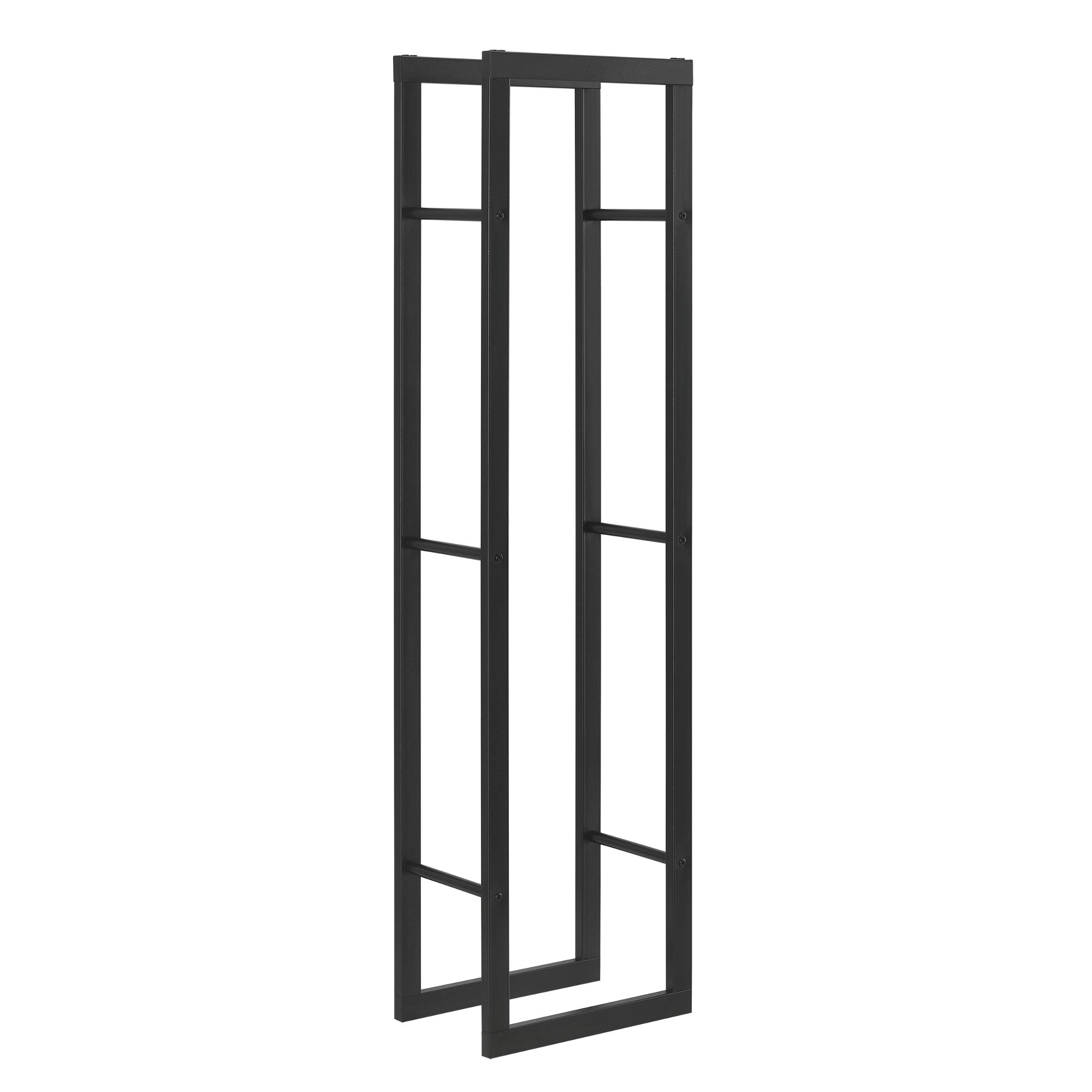 [en.casa] Log Rack for Indoor and Outdoor Use Firewood Storage Rack Design Lacquered Steel 40 x 25 x 150 cm Black - 2