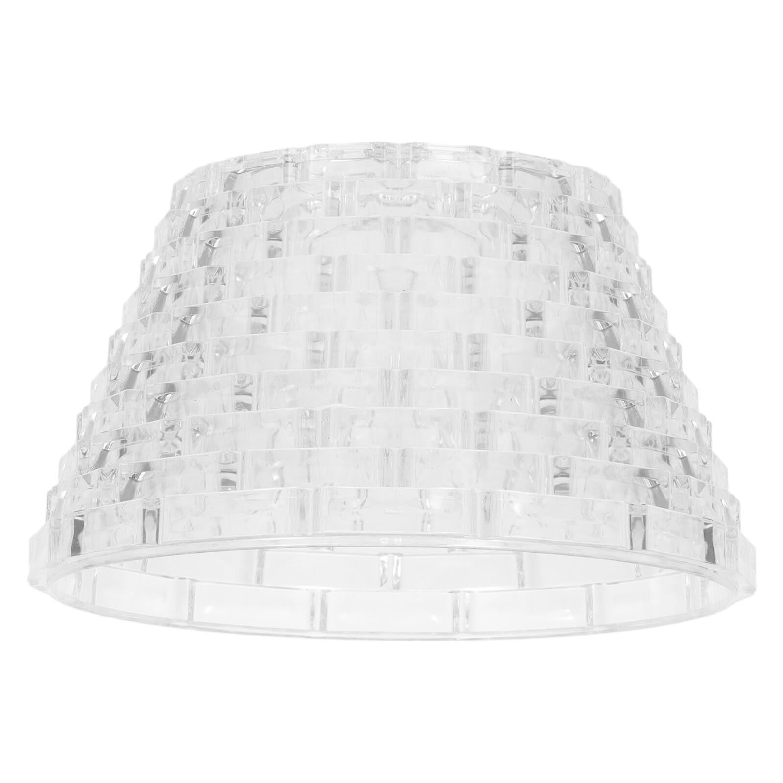 Ice Brick Shaped Frosted Plastic Lampshade Replacement for Table Floor Wall Lamps, Geometric Lamp Shade for Home Decor and Reading Light