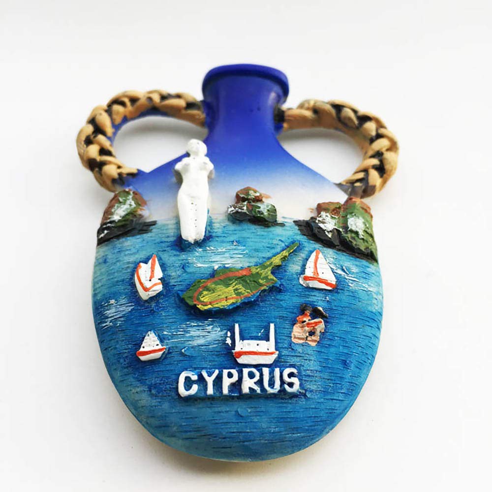 Aimant De Réfrigérateur 3D CYPRE Souvenir De Ville Voyage