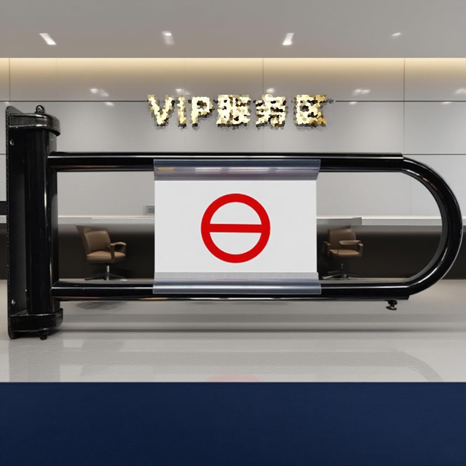 Metal Swing Safety Gate for Supermarkets - Spring-Loaded One-Way Entrance - Automatic Closing Pedestrian Access Door (Black 55-80CM) - Cashier Counter Barrier