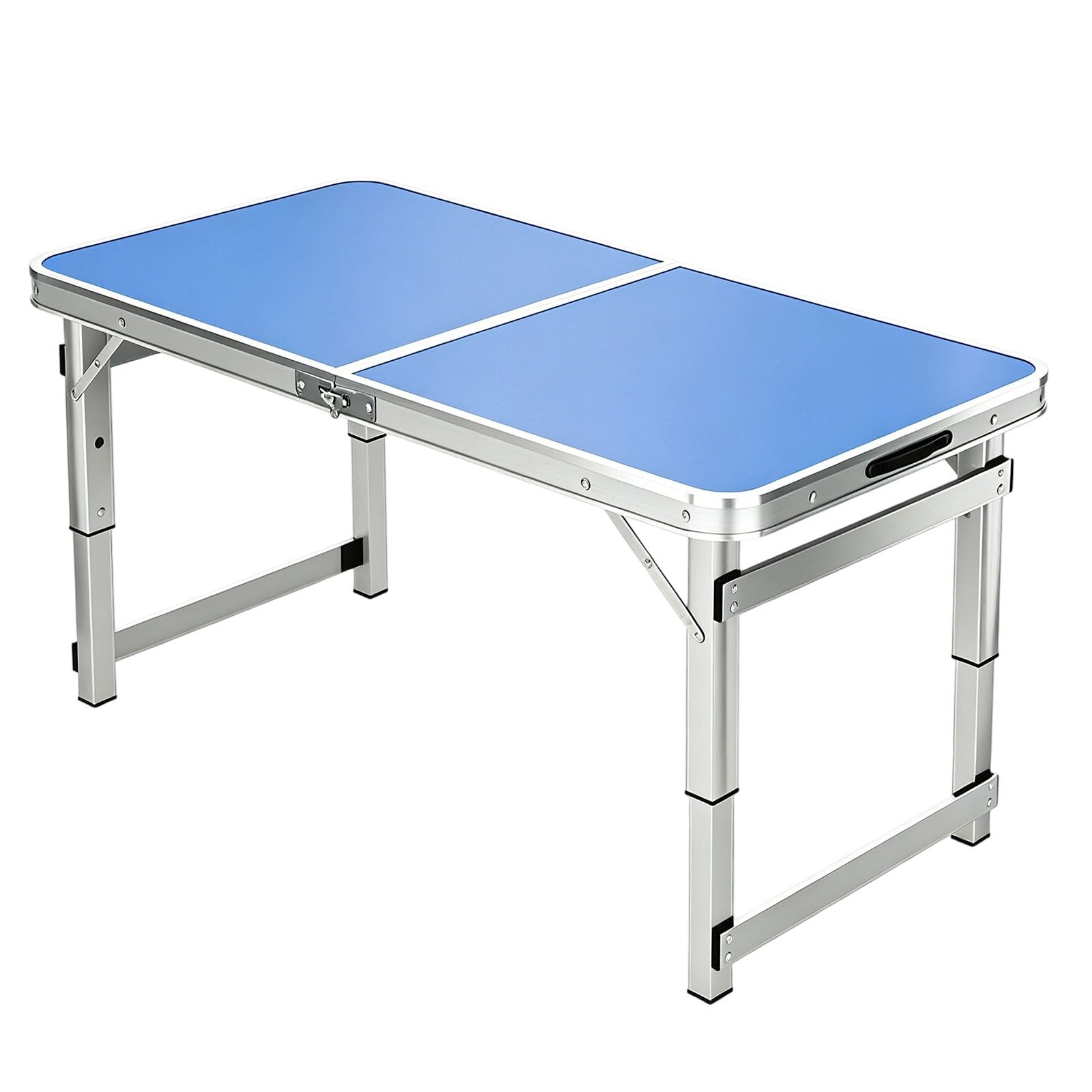 Table de camping pliante bleue de 70cm pour pique-nique et camping extérieur