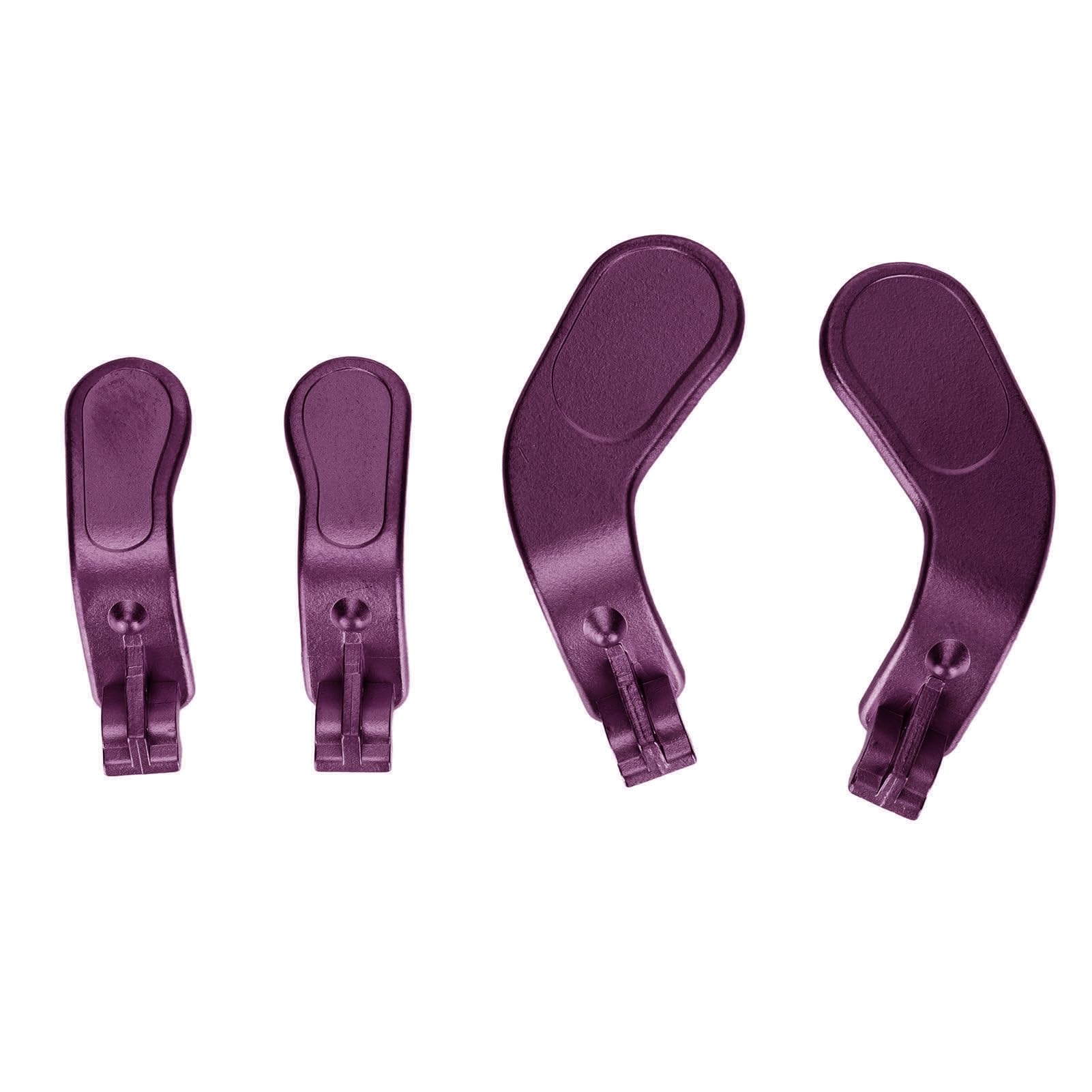 4-teiliges Controller-Paddel aus Edelstahl, Ersatzteile für Metallhaarauslöser, Videospiel-Zubehör für One Elite Series 2, Modell 1797, Kabelloses Zubehörknopf-Set (Lila)