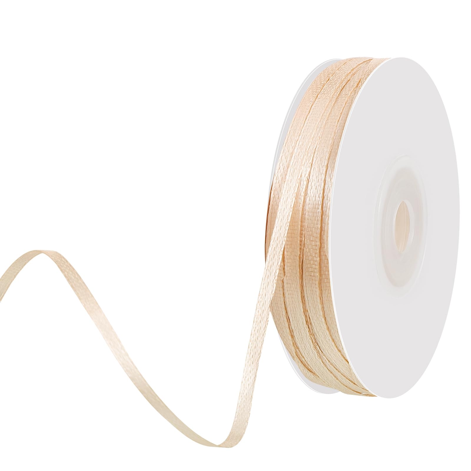 woric 91 m Schleifenband Gold, 3 mm Geschenkband Gold Satinband Champagner Goldenes Band Dekoband für Geschenkverpackung Basteln Ostern Jahrestag Geburtstag Hochzeit Deko