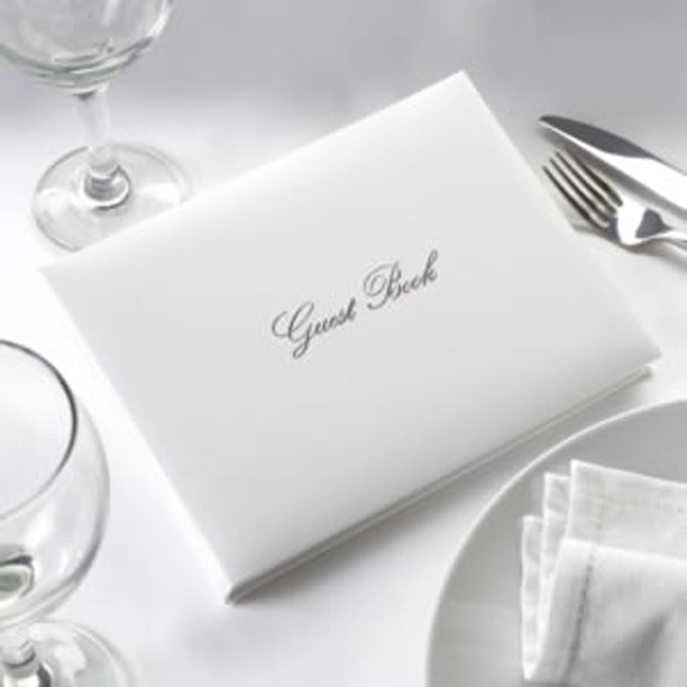 Guest Book White/Silver Home & Kitchen