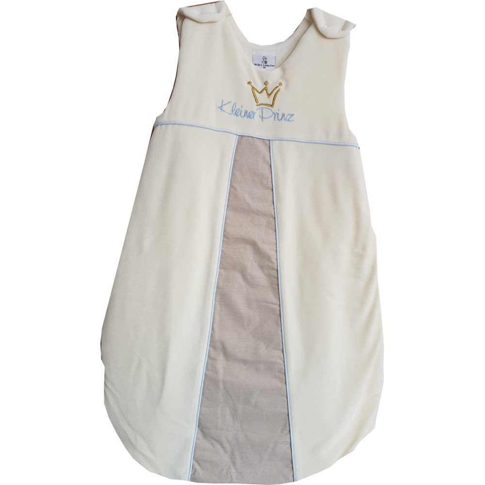 Be Be's Collection 621-20 90cm Nicki-Schlafsack Prinz leicht wattiert, ecru/bleu Baby