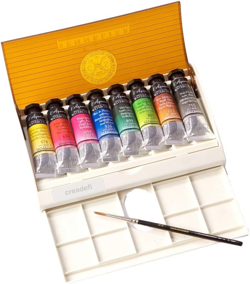 Sennelier Watercolor Travel Box 8 Tube Set