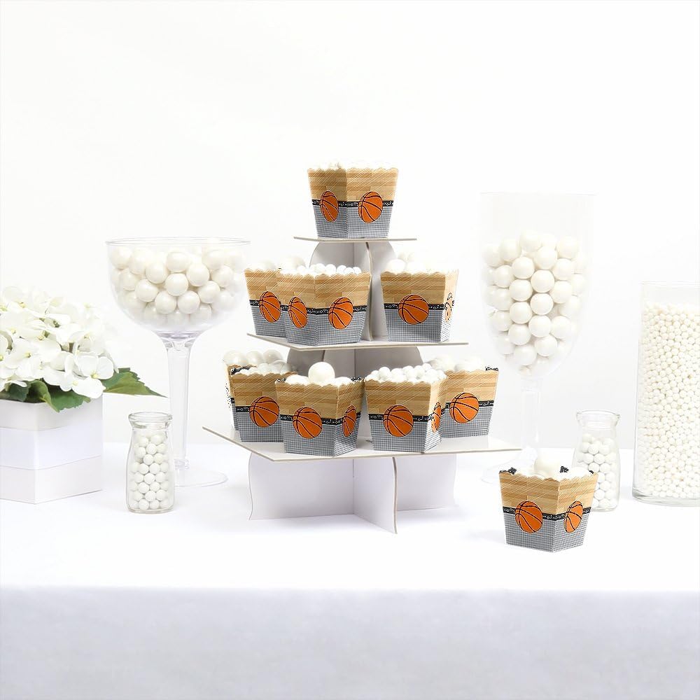 Big Dot of Happiness Nothin' but Net - Basketball - Party Mini Favor Boxes - Baby Shower or Birthday Party Treat Candy Boxes - Set of 12
