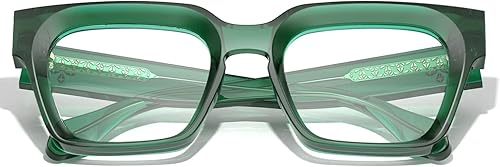 Miniatura 5 de VISOONE Fashion Large Square Chunky Frame Blue Light Blocking Glasses Women Men Oversized Thick Eyelasses Colorado