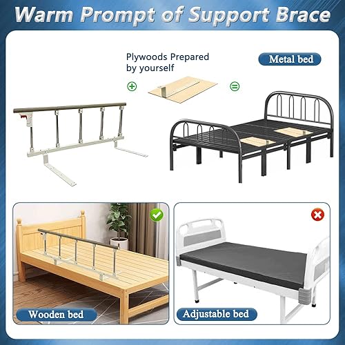 Miniatura 5 de Barandillas laterales de protección para adultos mayores, mango de seguridad, barra de agarre de cabecera, barandillas de cama para discapacitados,
