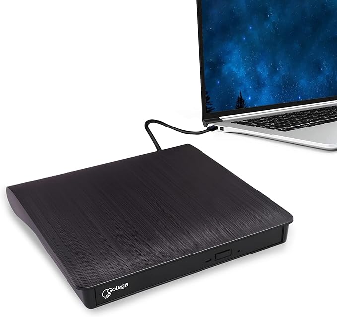 Gotega External DVD Drive, USB 3.0 Portable CD / DVD + / RW Drive