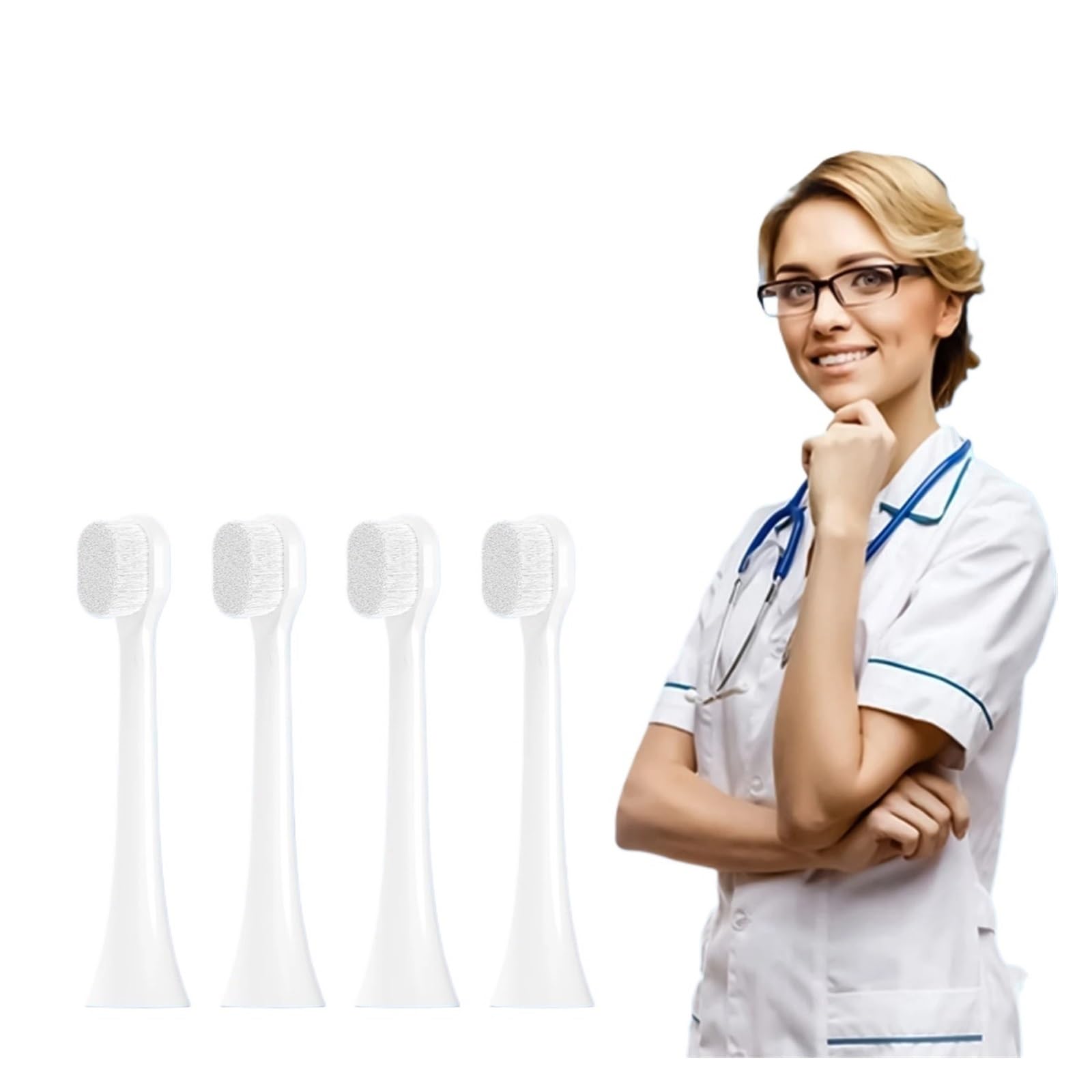 Testine ultra morbide for spazzolino piccolo, compatibili con spazzolino elettrico Philips Sonicare, compatibili con denti sensibili, gengive, ricarica 4100 5100 6100(12 Pcs)