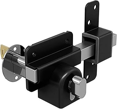 GateMate Long Throw Gate Lock 1490106, Euro Profile Gate Lock for Sheds, Gates & Garage Doors, Keyed Outside & Inside Thumb Turn, 316 Stainless Steel, for Wooden Gates & Doors Up to 50mm 2 , 5 Keys