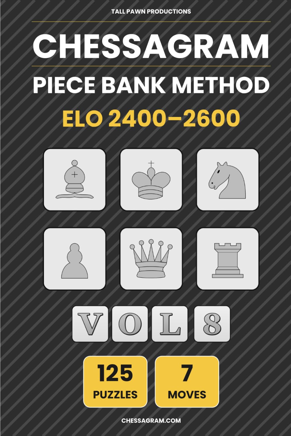 Chessagram: 7 Moves - Piece Bank Method (ELO 2400-2600) - Visualisation Training (Chessagram Method - Pieces Only - 7-Moves - White to Play)