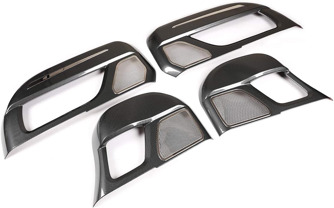 Car Interior Door Anti Kick Panel Cover Trim For Land Rover Defender 2020 2021 (Carbon Fiber Style)