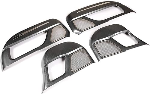 Miniatura 8 de CHEYA puerta interior del coche anti Kick Panel cubierta TRIM para Land Rover Defender 2020 2021 (estilo fibra de carbono)