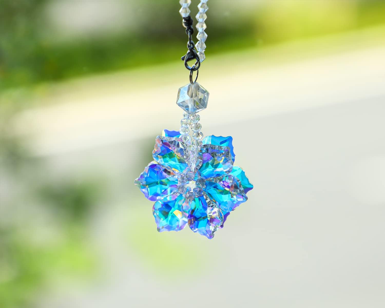 H&D HYALINE & DORA Crystal Snowflake Car Pendant Lucky Hanging Ornament Interior Mirror Decoration Car Accessories Home Decor - Image 8