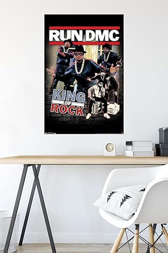 Miniatura 6 de Trends International Run DMC - Póster de pared King Of Rock, 22.375 x 34 pulgadas, paquete de póster y montaje prémium