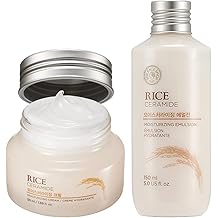 The Face Shop Korean Rice Skincare Duo &ndash; Rice Extract Double Hydration Lotion &amp; Moisturizer for Dry to Normal Skin
