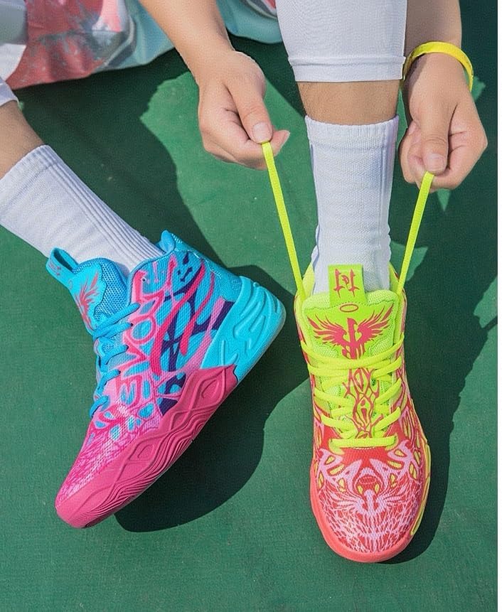 Men's High Top Basketball Shoes with Mesh Breathable Non Slip Fashionable Outdoor Sports Leisure Shoes