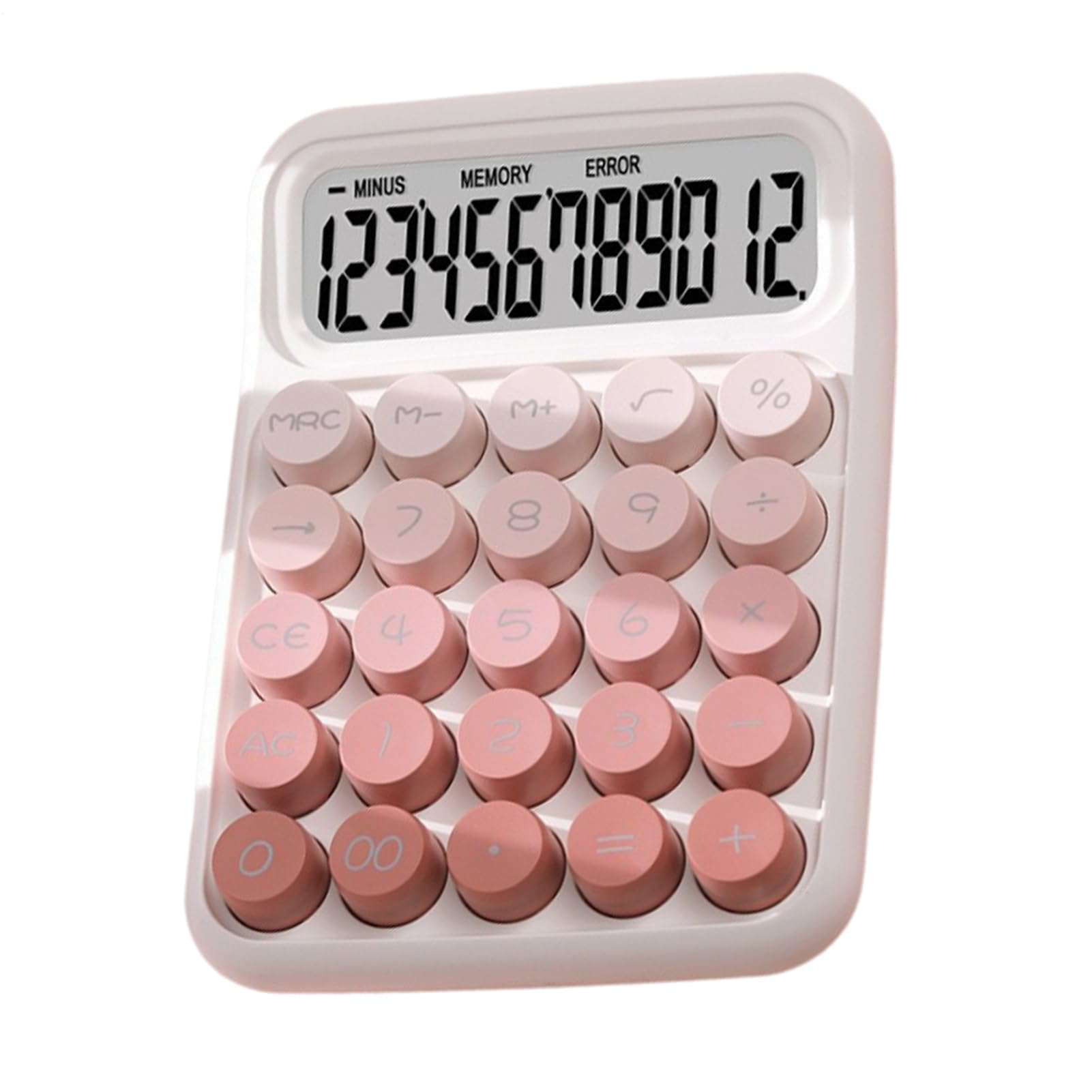 Calcolatrici scolastiche, grande display a pulsante per la precisione con supporto, materiale ABS con tasti tattili, dispositivo portatile da scrivania per bambini, ufficio, scuola