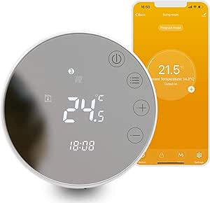 Home Flow Programmabile Termostato Wi-Fi Home Flow - Programmabile, Compatibile Con Alexa E Google Home, Per Riscaldamento Intelligente Termostato Programmabile - Foto 9