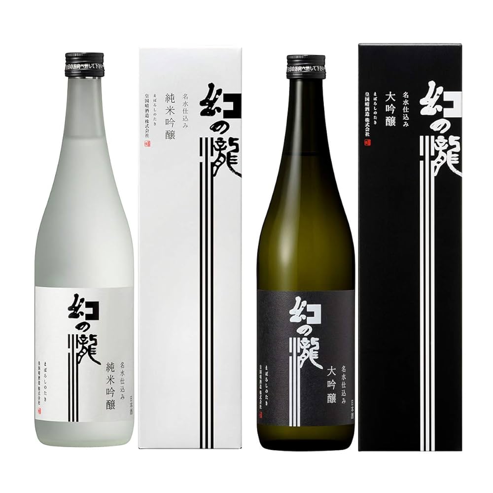 Amazon.co.jp: 幻の瀧 大吟醸・純米吟醸セット 720ml×2本 皇国晴